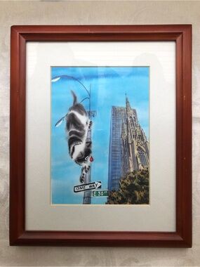 “Cat at St Patrick’s Cathedral” Framed Print